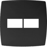 Placa para 2 Modulos Horizontais 4x4 Sem Suporte - (HOME PRETO GRAFITE)